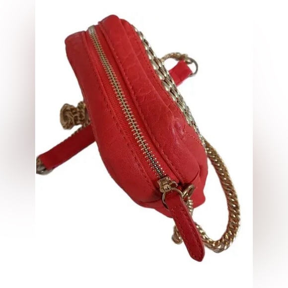 Street Level Orange Gold Studded Faux Leather crossbody,UC - Picture 3 of 8